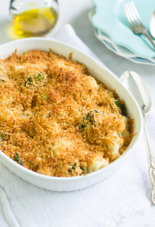 Broccoli And Cauliflower Casserole
 cheesy broccoli and cauliflower bake