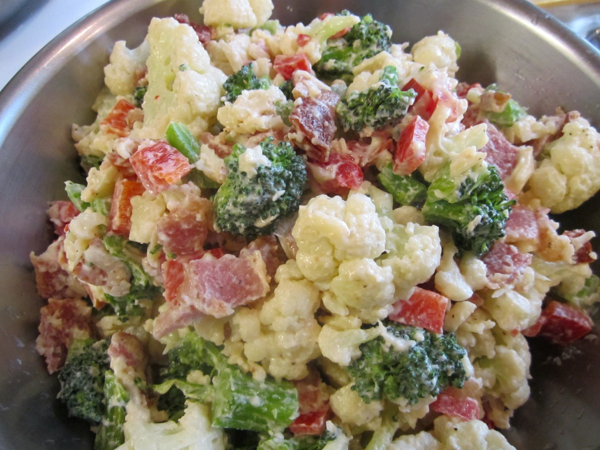 Broccoli And Cauliflower Salad
 Cauliflower and Broccoli Salad