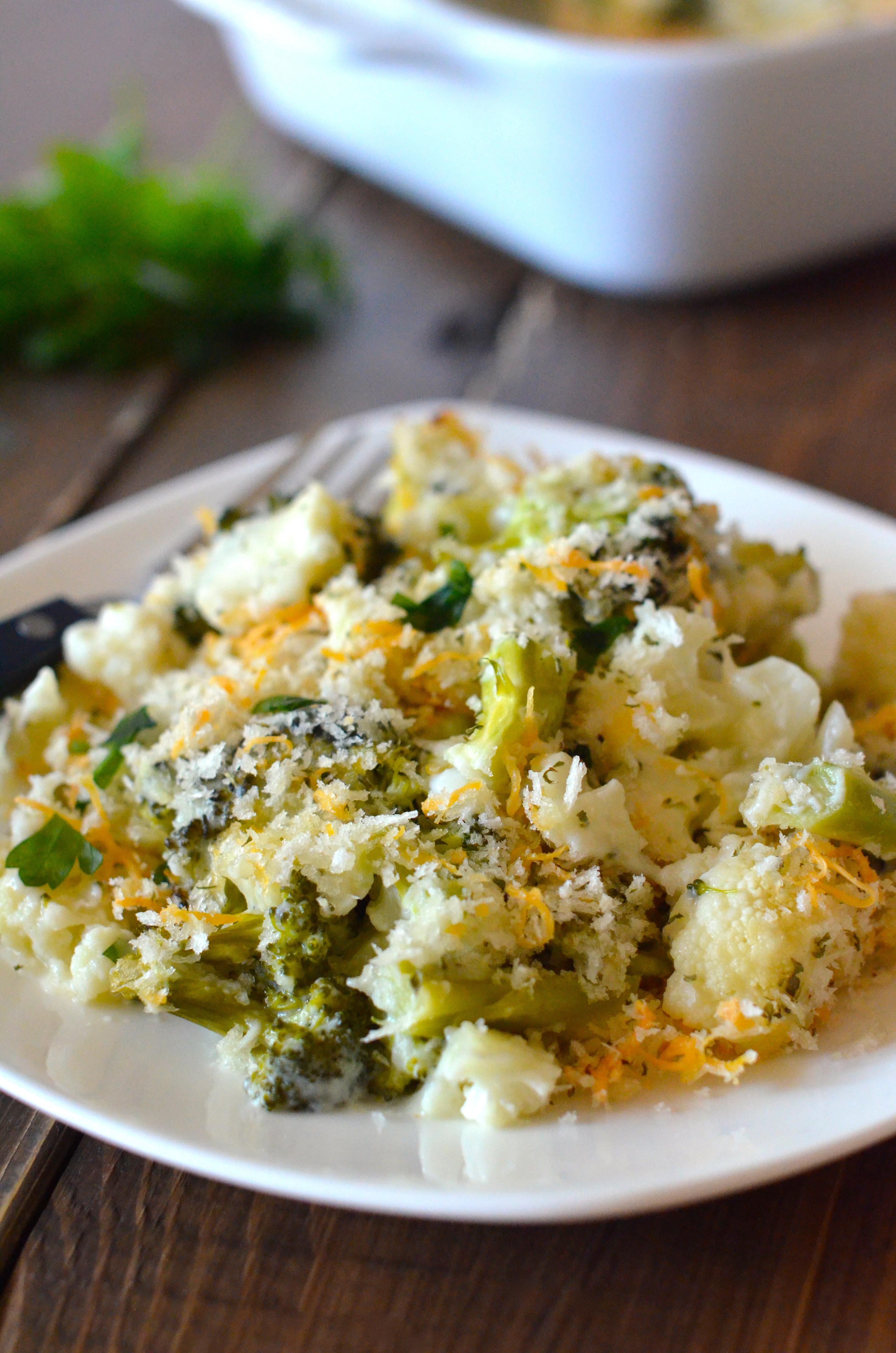 Broccoli Cauliflower Casserole
 Cheesy Broccoli Cauliflower Bake