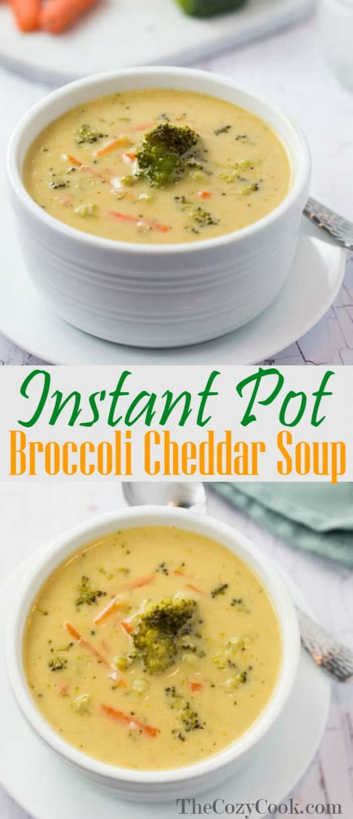 Broccoli Cheddar Soup Instant Pot
 Instant Pot Broccoli Cheddar Soup The Cozy Cook