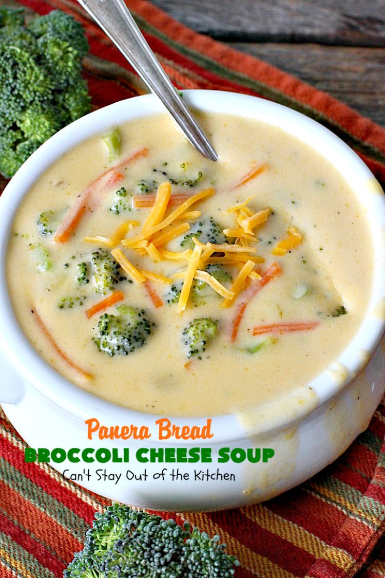 Broccoli Cheddar Soup Panera
 Panera Bread Broccoli Cheese Soup Can t Stay Out of the