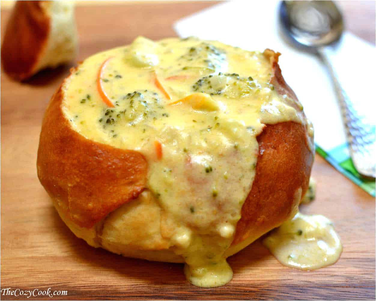 Broccoli Cheddar Soup Panera
 Copycat Panera Broccoli Cheddar Soup The Cozy Cook