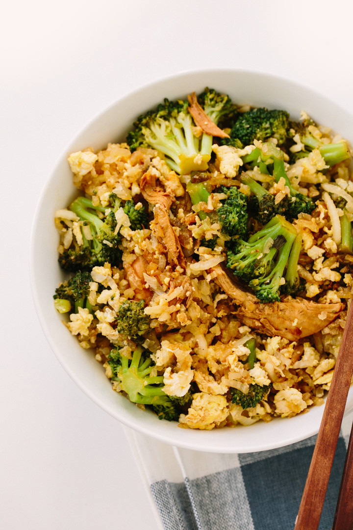 Broccoli Fried Rice
 Shredded Chicken and Broccoli with Daikon Fried Rice