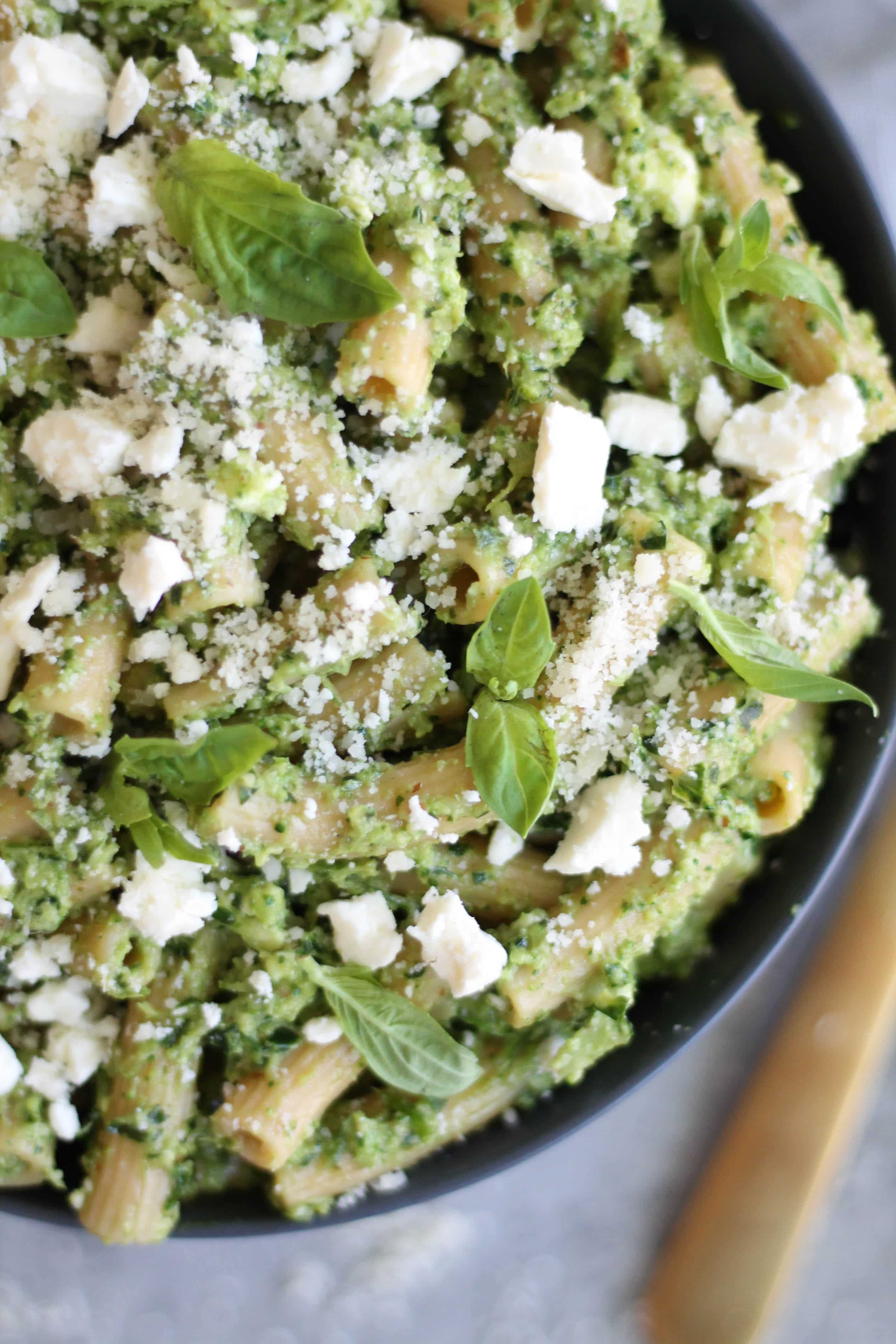 Broccoli Pesto Pasta
 Pasta with Broccoli Pesto Lemon and Feta