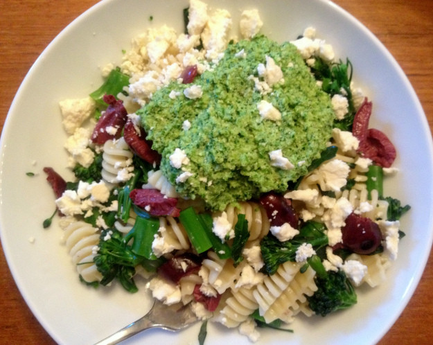 Broccoli Pesto Pasta
 Broccoli Pesto Pasta with Olives and Feta