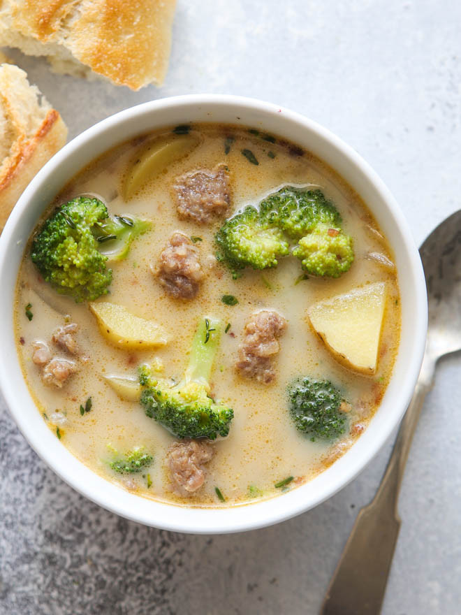 Broccoli Potato Soup
 Sausage Broccoli Potato Soup pletely Delicious