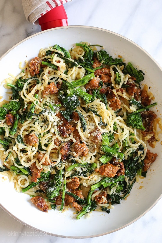 Broccoli Rabe Pasta
 Broccoli Rabe and Sausage Parsnip Spiralized Pasta