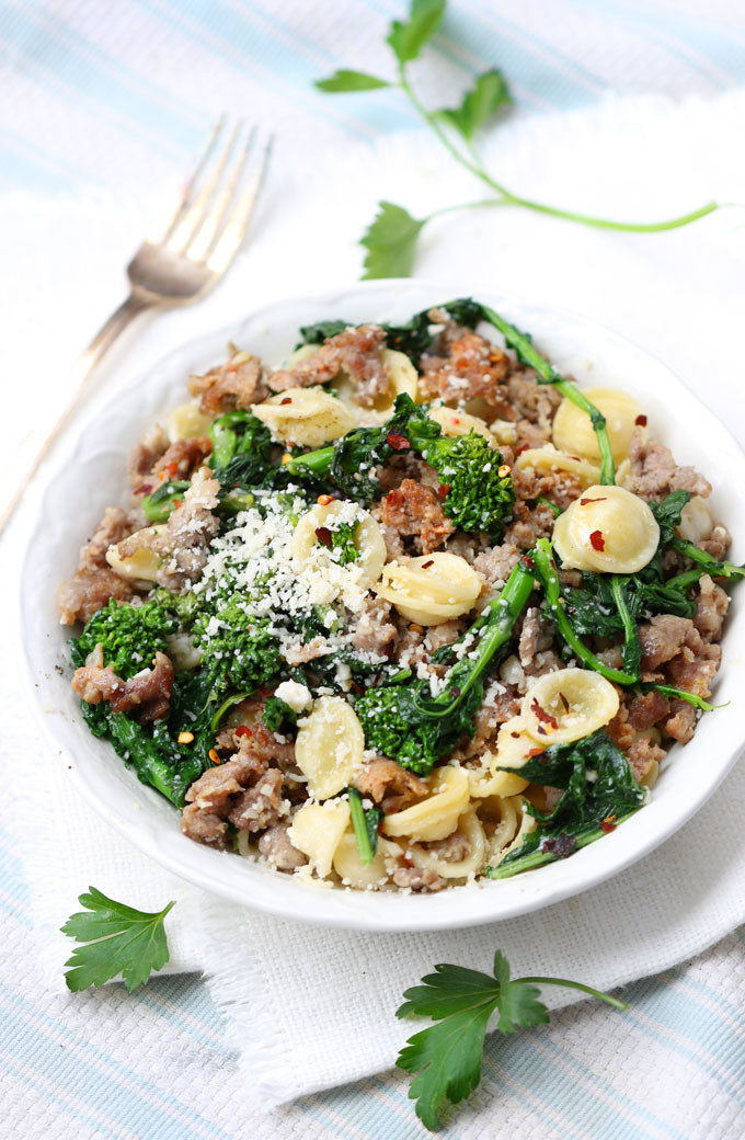 Broccoli Rabe Pasta
 Pasta with sausage and broccoli rabe Panning The Globe