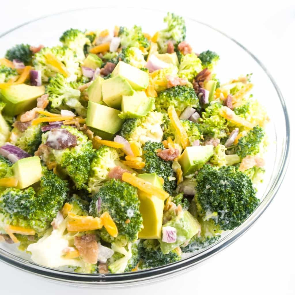 Broccoli Salad With Bacon
 Low Carb Broccoli Salad with Bacon & Avocado Gluten free