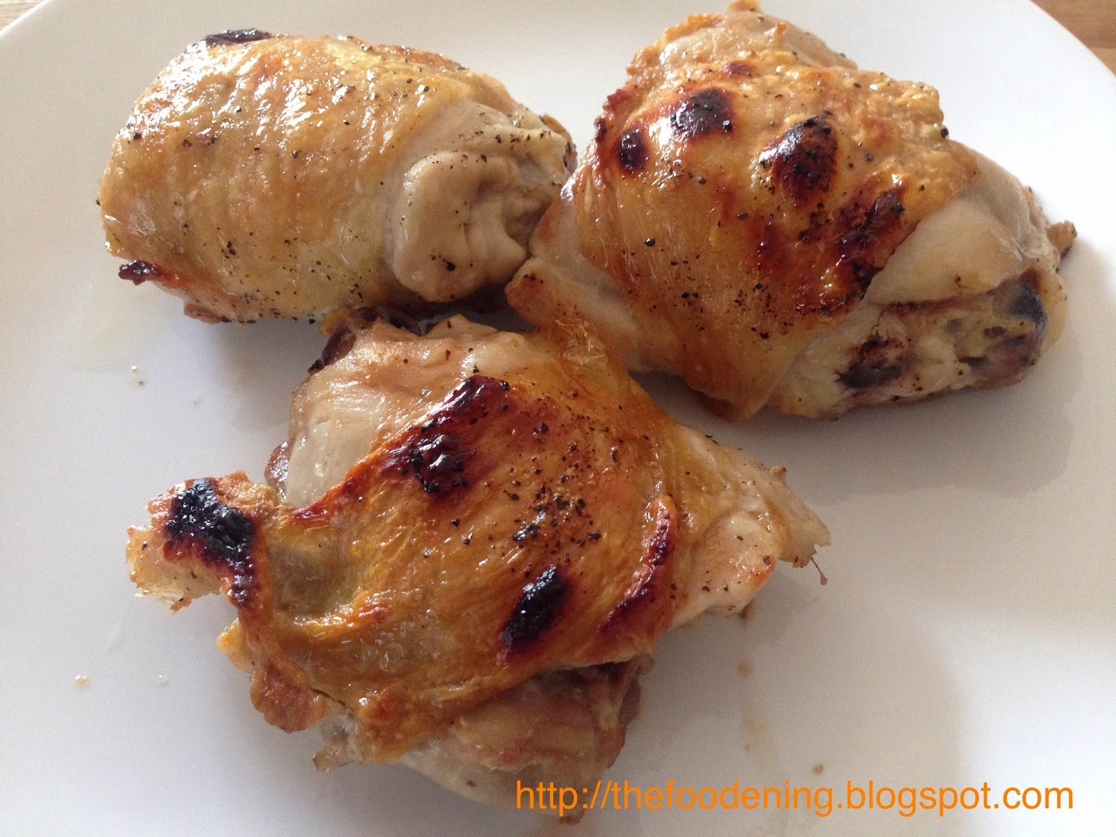 Broiled Chicken Thighs
 The Foodening Oven Broiled Chicken Thighs