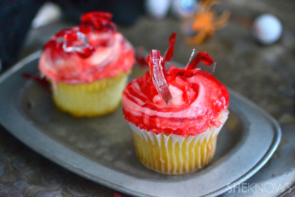 Broken Glass Cupcakes
 These 5 Halloween treats look gross but are actually