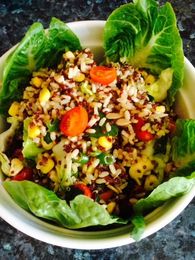 Brown Rice And Quinoa
 Brown Rice and Red Quinoa Salad Recipe RecipeYum