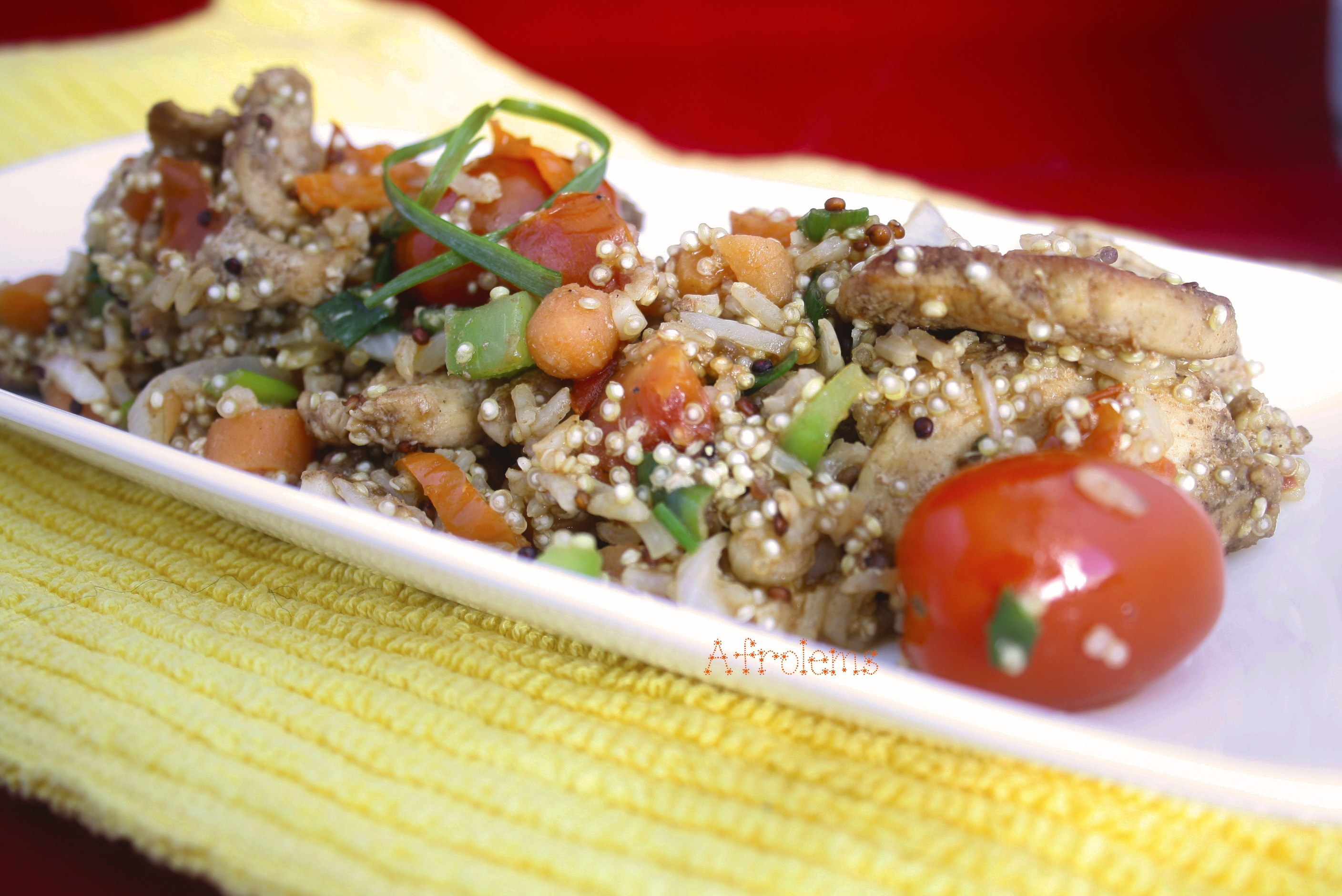 Brown Rice And Quinoa
 Stir Fried Quinoa Brown Rice and Chicken Breast