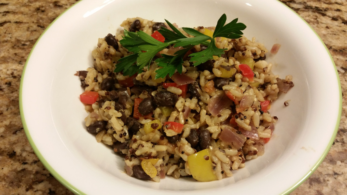 Brown Rice And Quinoa
 Quinoa Brown Rice and Black Beans – A Li l Bit of Spice