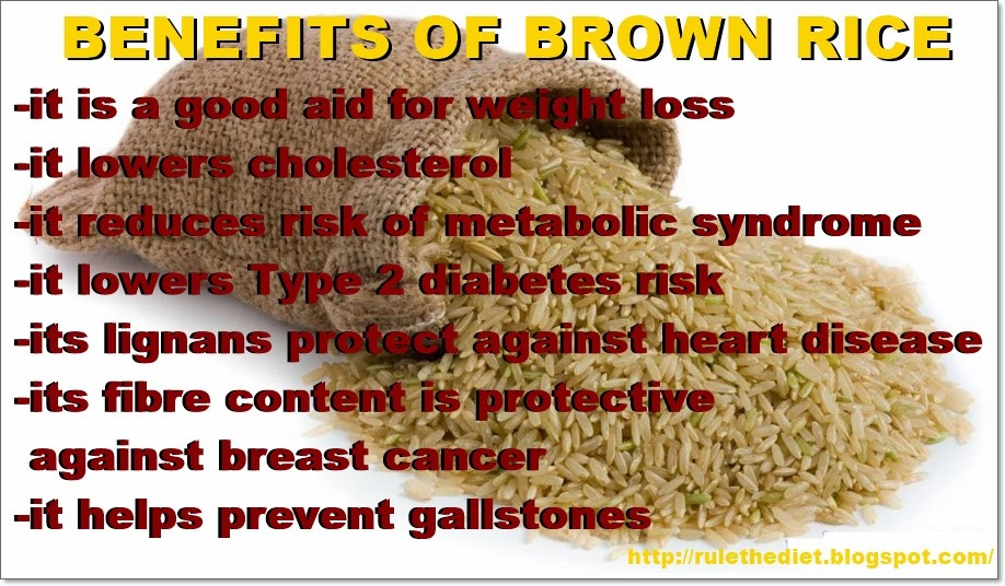 Brown Rice Benefits
 weight loss for a healthy lifestyle BENEFITS OF BROWN RICE