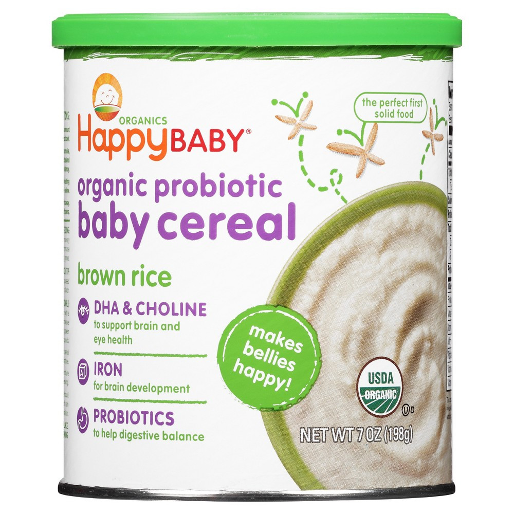 Brown Rice Cereal
 UPC Happy Bellies Organic Brown Rice Cereal