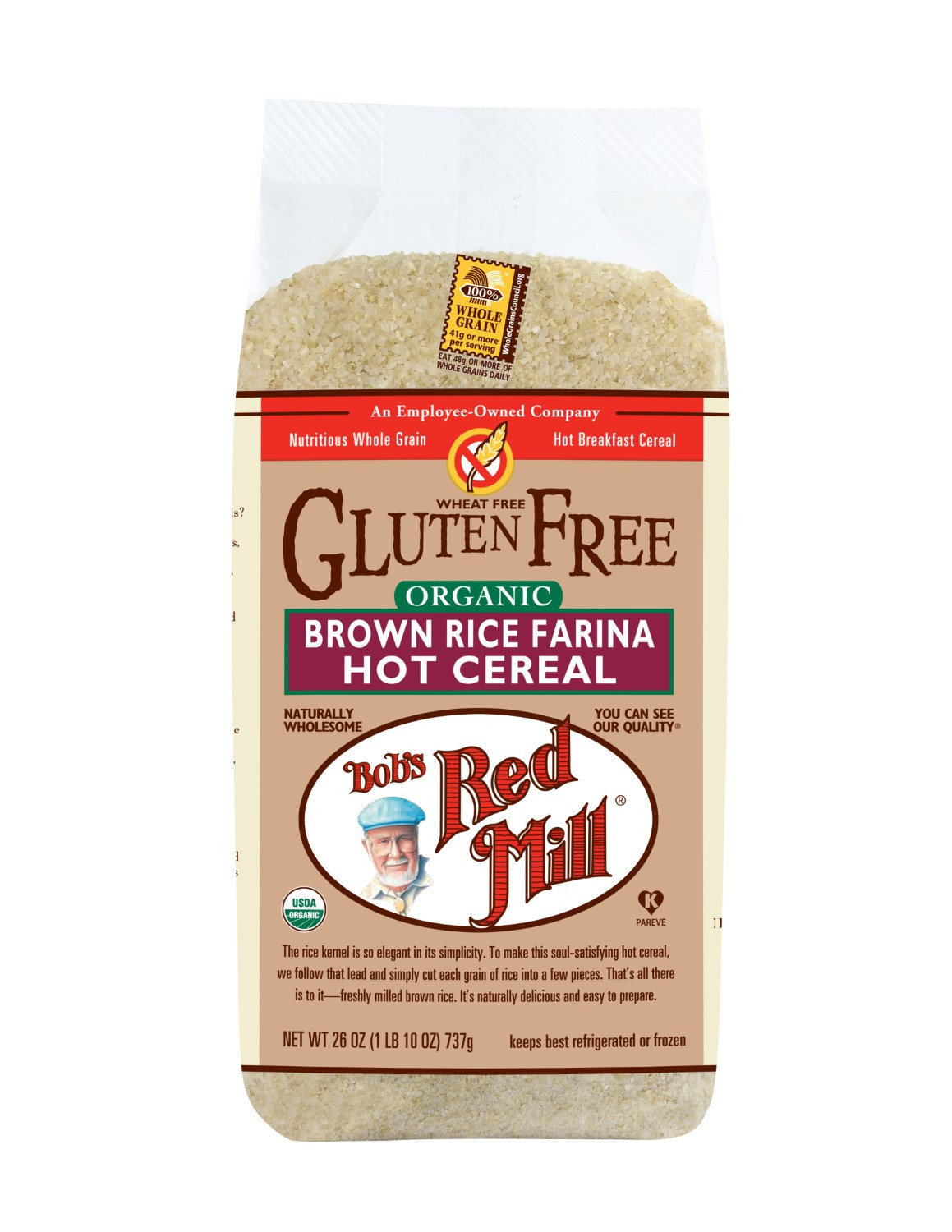 Brown Rice Cereal
 Bob s Red Mill Organic Brown Rice Farina Hot Cereal 26 Oz