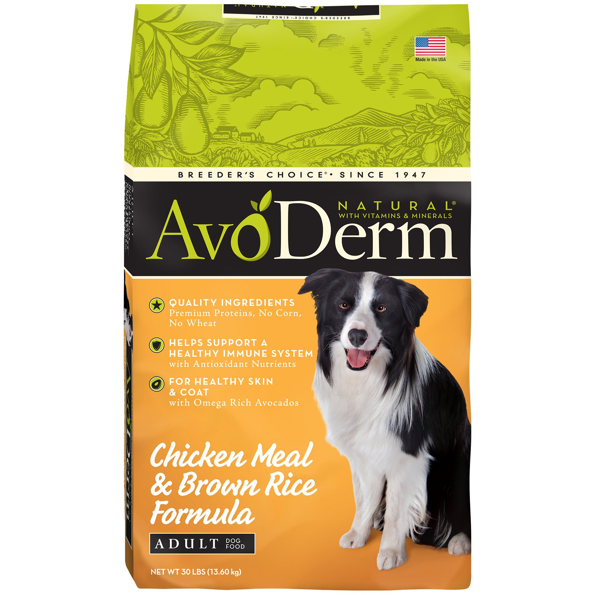 Brown Rice For Dogs
 AvoDerm Natural Chicken Meal & Brown Rice Formula Adult