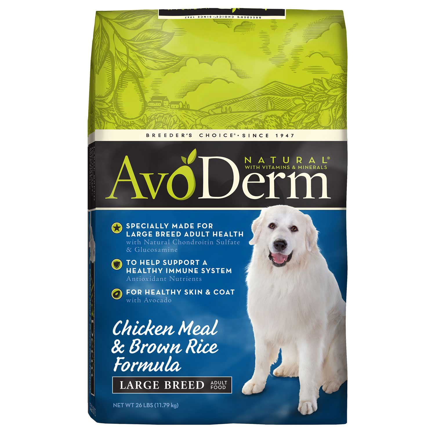 Brown Rice For Dogs
 AvoDerm Natural Breed Chicken Meal & Brown Rice