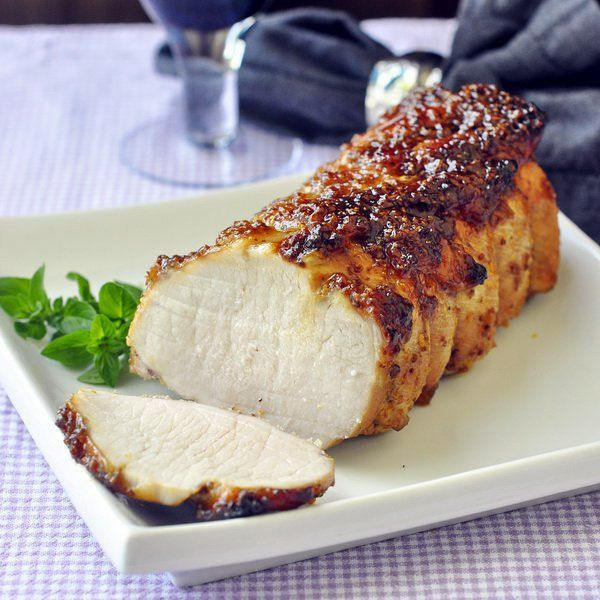 Brown Sugar Pork Loin
 Cedar Lane fort Food Easy Brown Sugar and Dijon Glazed