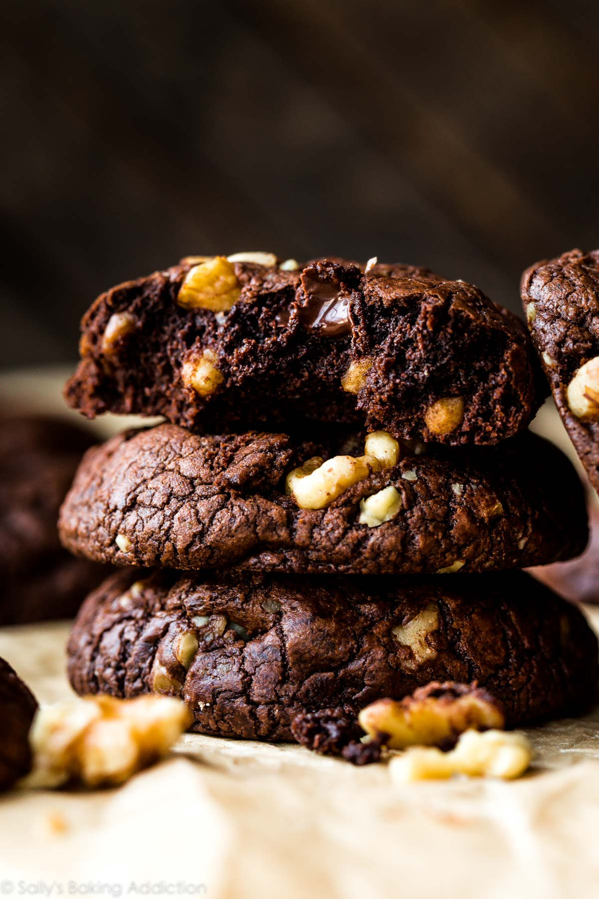 Brownie Cookies Recipe
 Brownie Walnut Chunk Cookies Sallys Baking Addiction