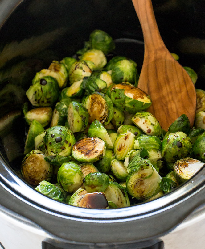 Brussels Sprouts Thanksgiving Side Dishes
 Slow Cooker Balsamic Brussels Sprouts Chef Savvy