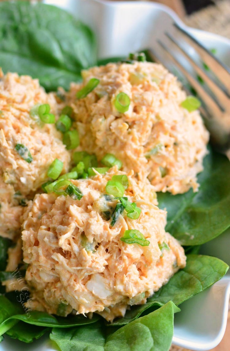 Buffalo Chicken Salad
 shredded buffalo chicken salad