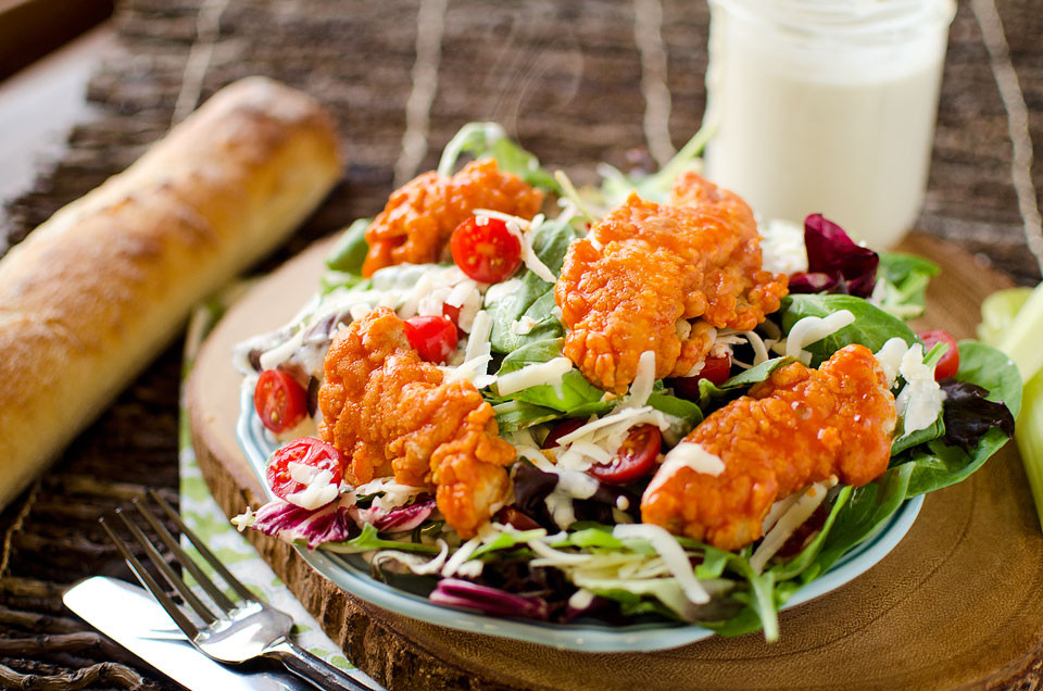 Buffalo Chicken Salad
 Crispy Buffalo Chicken Salad