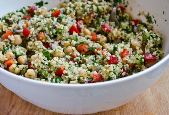 Bulgur Wheat Salads
 Bulgur Salad with Cucumbers Red Peppers Chick Peas