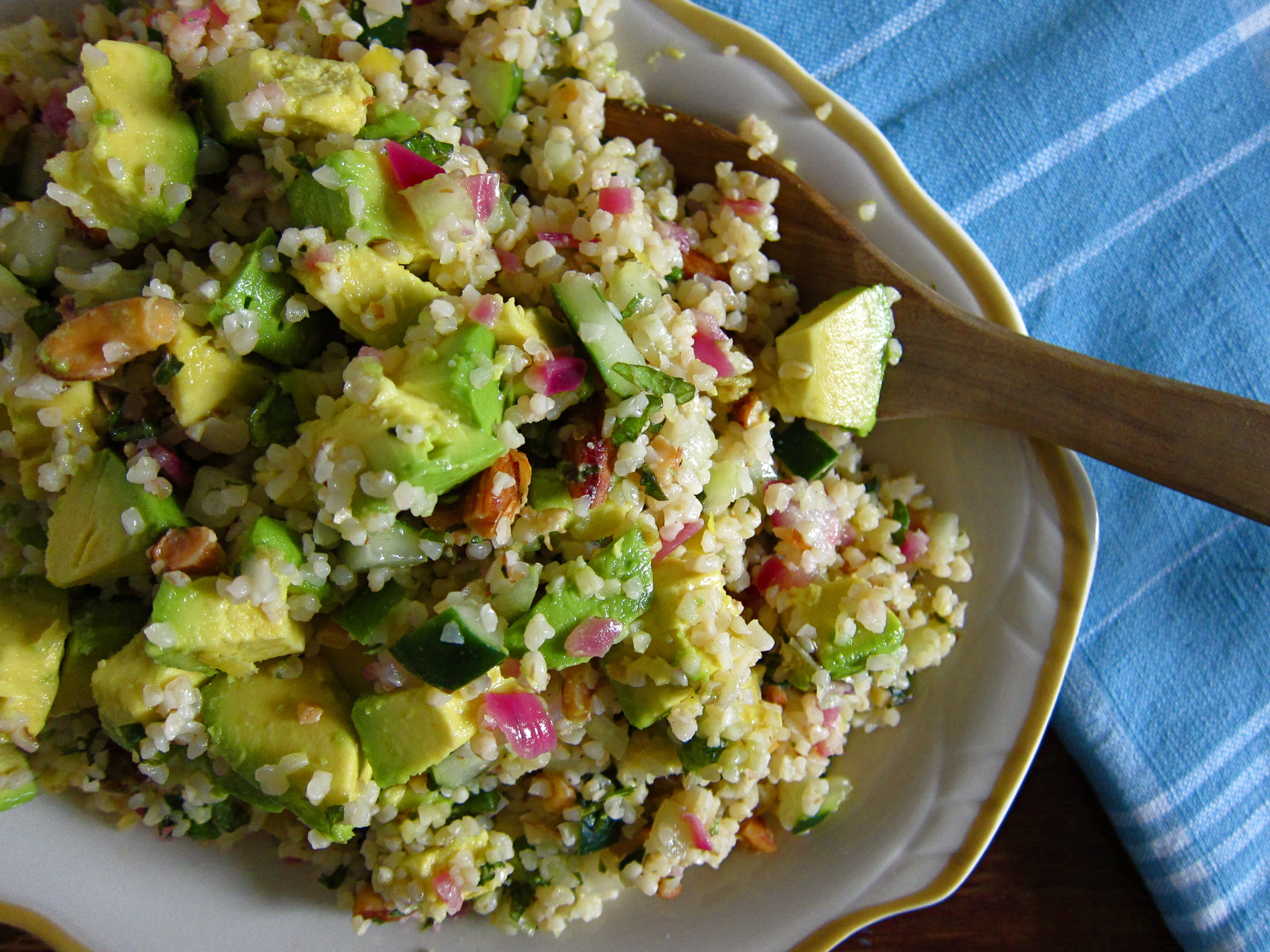 Bulgur Wheat Salads
 bulgur wheat salad with avocado cucumber mint