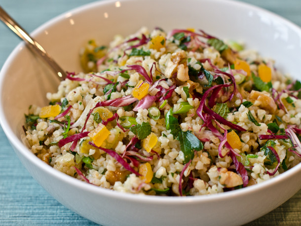 Bulgur Wheat Salads
 Bulgur Salad with Apricots Radicchio Herbs and Walnuts