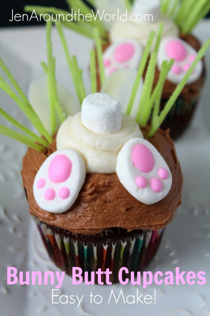 Bunny Butt Cupcakes
 Sharing my easy tutorial today on making these adorable