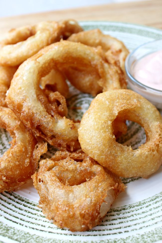 Burger King Onion Ring Sauce
 Buttermilk Pancake Batter ion Rings with Wasabi Garlic