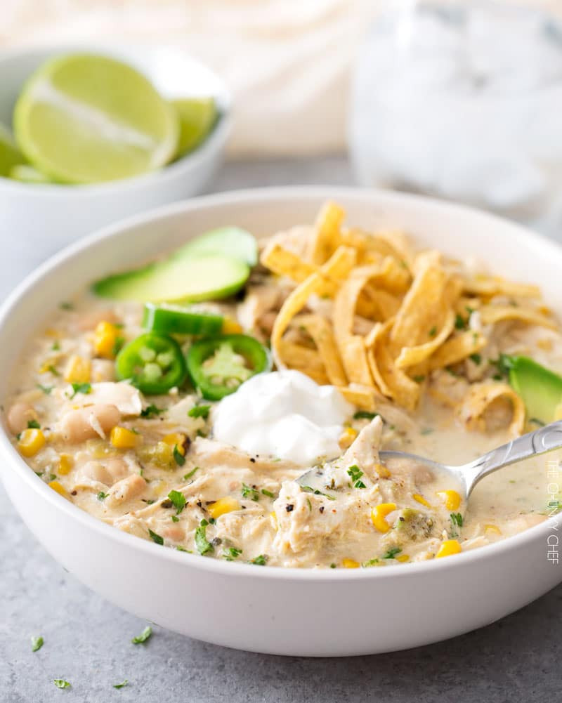 Bush'S White Chicken Chili
 Creamy Crockpot White Chicken Chili The Chunky Chef