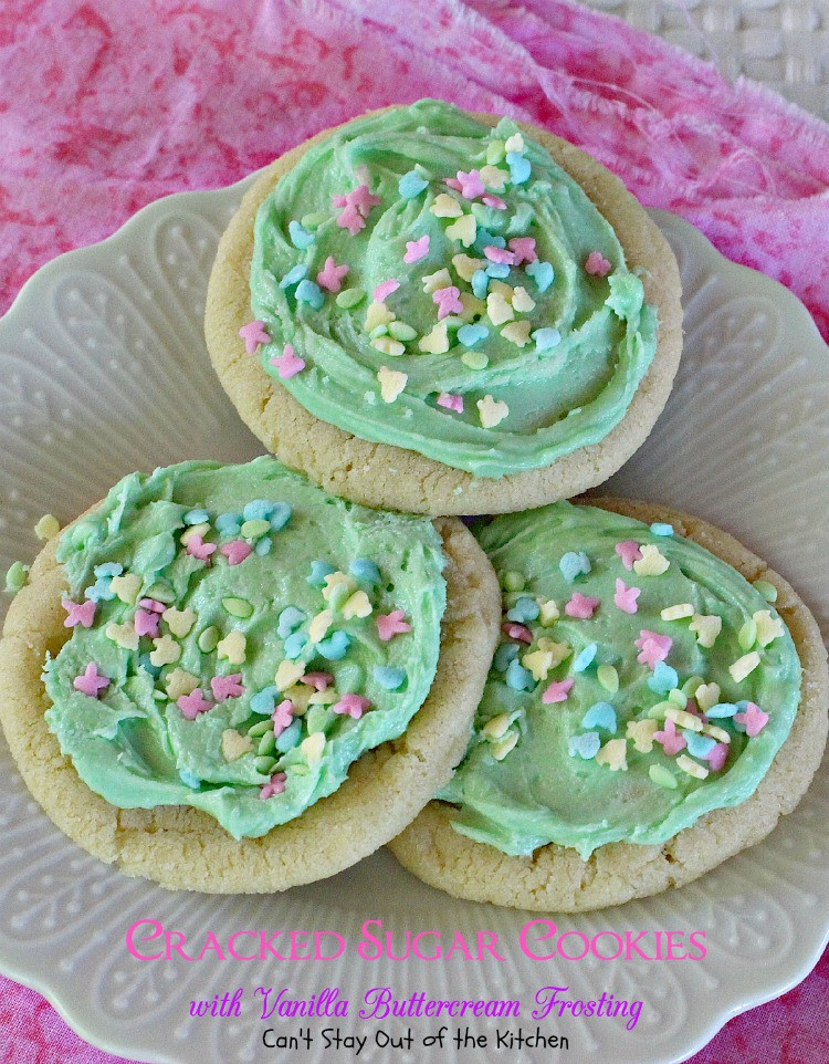 Buttercream Frosting For Cookies
 Cracked Sugar Cookies with Vanilla Buttercream Frosting