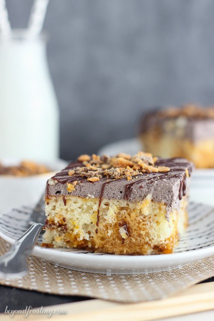 Butterfinger Poke Cake
 Butterfinger Poke Cake Beyond Frosting