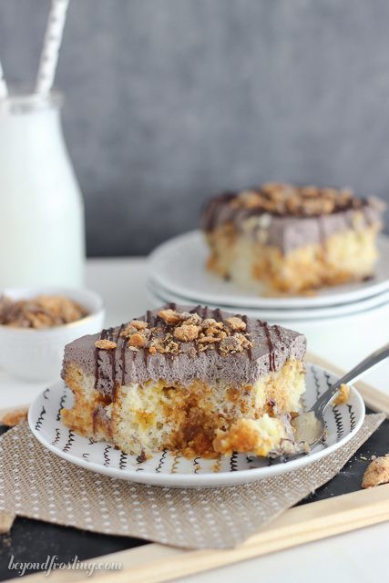 Butterfinger Poke Cake
 Butterfinger Poke Cake Beyond Frosting