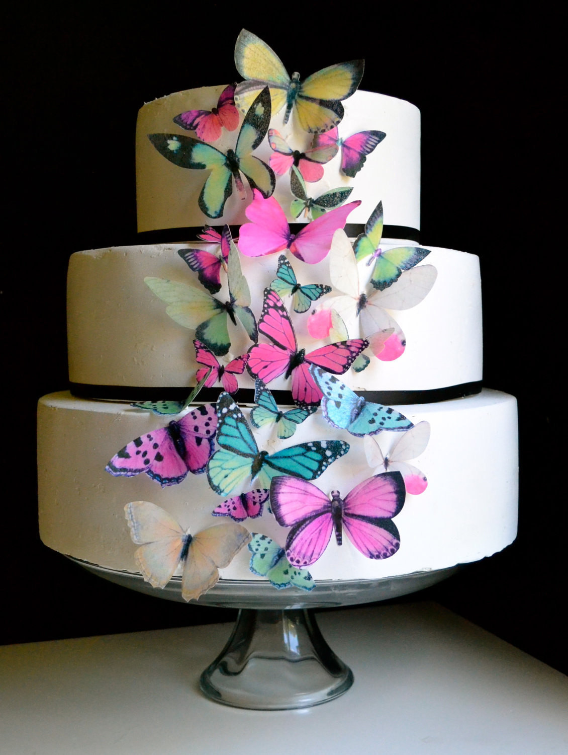 Butterfly Birthday Cake
 EDIBLE BUTTERFLIES Cake & Cupcake Toppers Butterfly