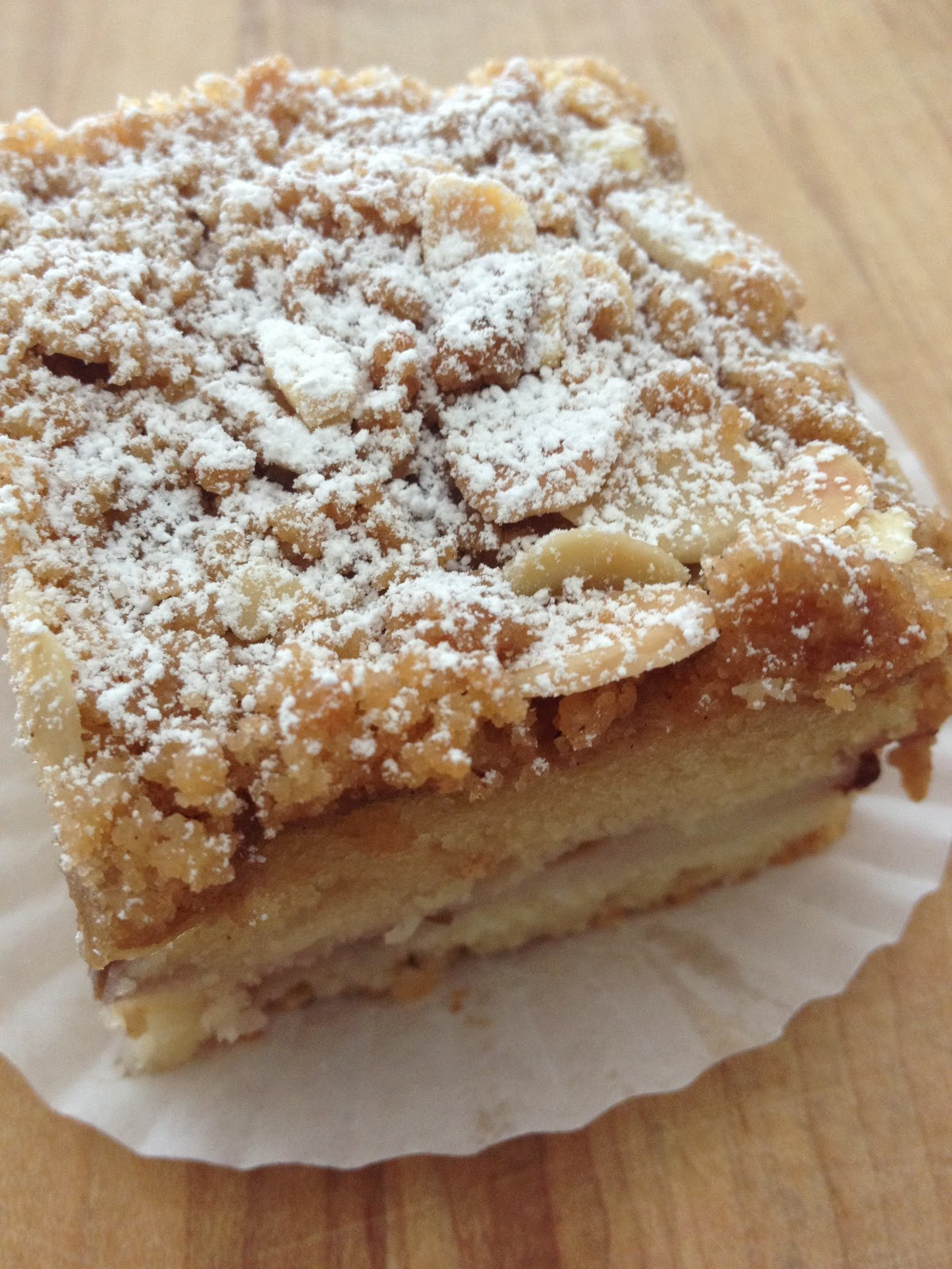 Buttermilk Coffee Cake
 Dough and Batter peach & almond buttermilk coffee cake