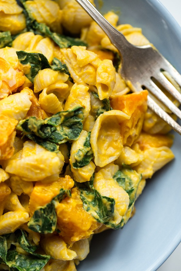 Butternut Squash Pasta
 Smoky Butternut Squash Sauce with Pasta and Greens — Oh