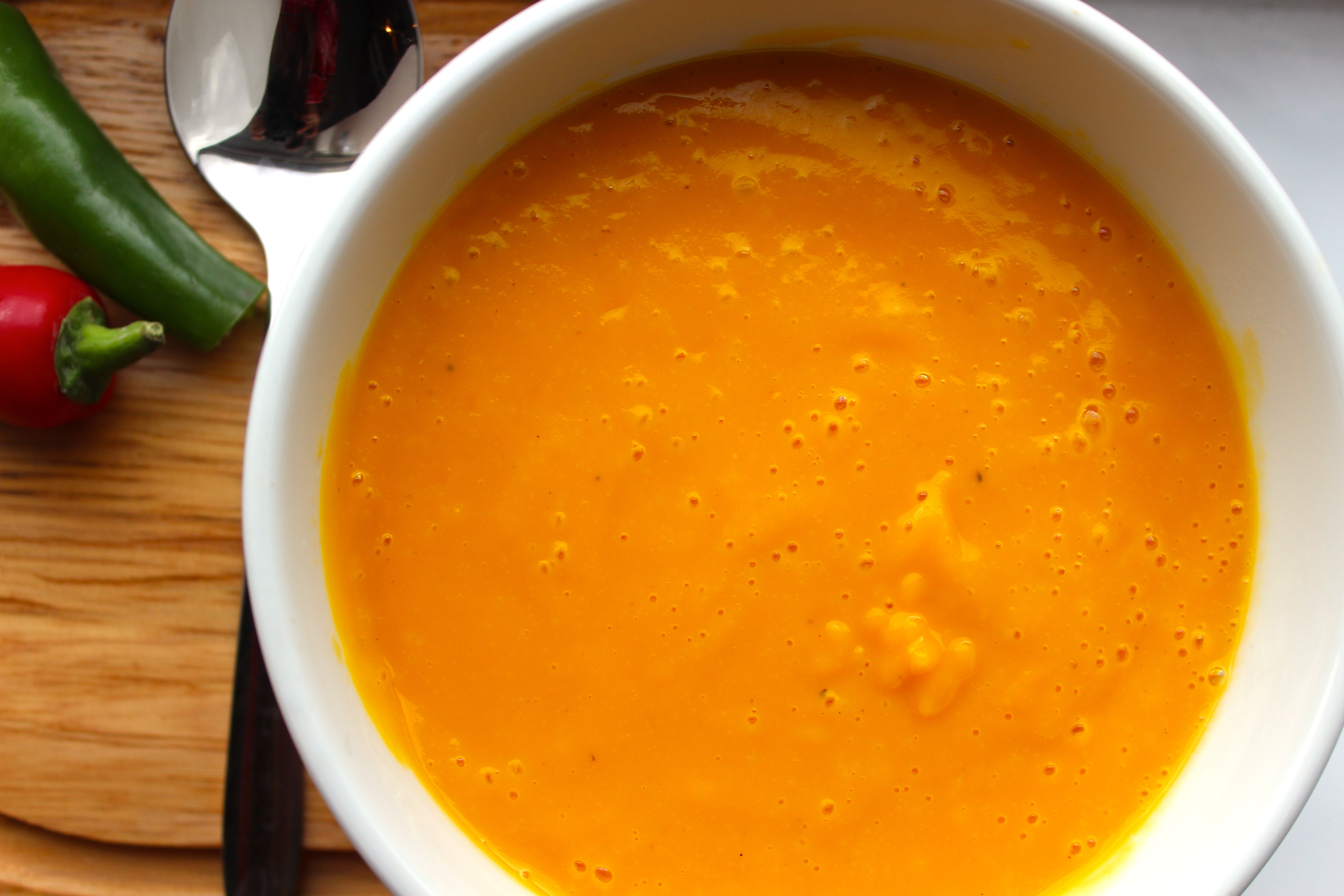 Butternut Squash Soup
 Roasted Butternut Squash Soup with Chilli Oil – Mean Miss