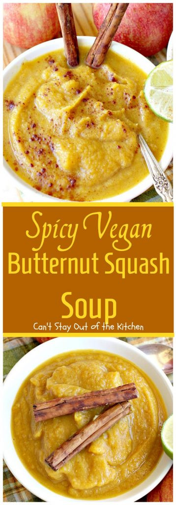 Butternut Squash Soup Vegan
 Spicy Vegan Butternut Squash Soup Can t Stay Out of the