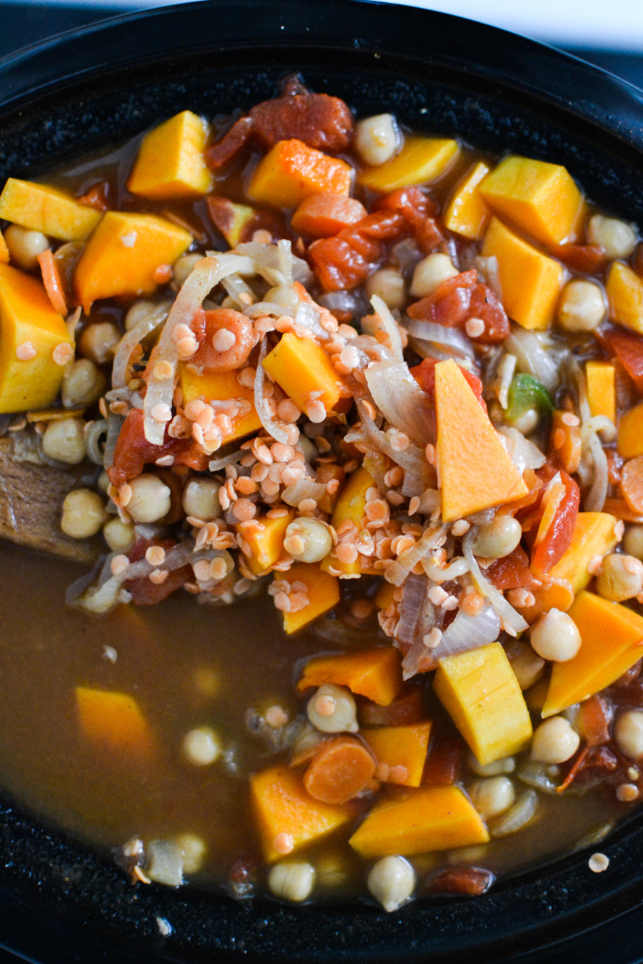 Butternut Squash Stew
 Butternut Squash Chickpea and Red Lentil Stew