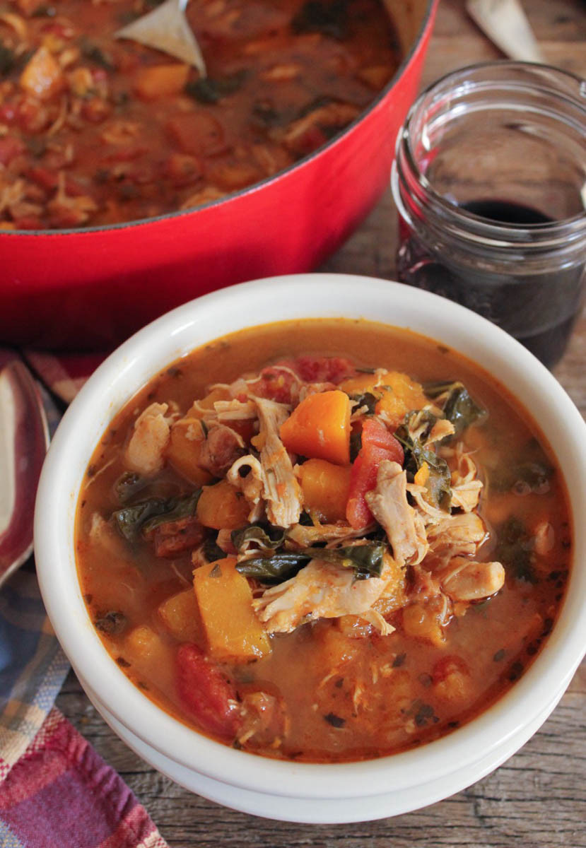 Butternut Squash Stew
 Smoky Chicken Stew with Butternut Squash and Kale