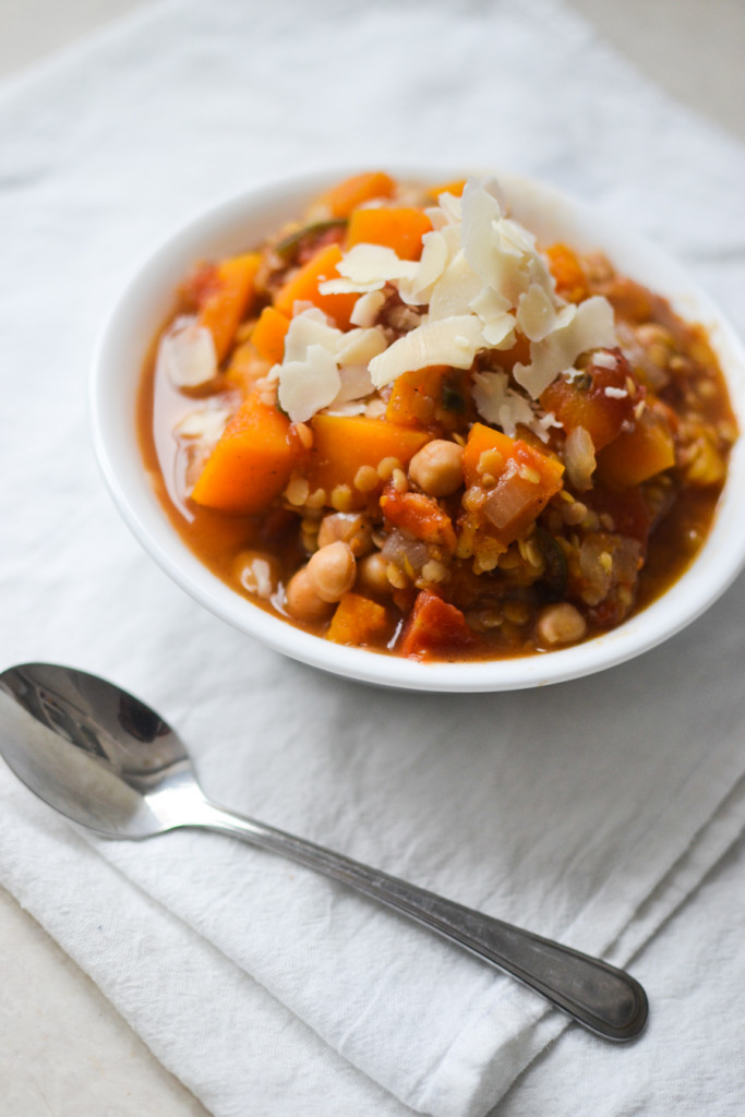 Butternut Squash Stew
 Butternut Squash Chickpea and Red Lentil Stew