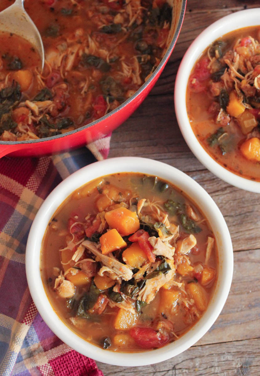 Butternut Squash Stew
 Smoky Chicken Stew with Butternut Squash and Kale