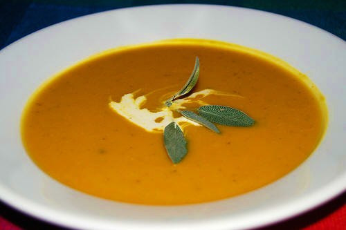 Butternut Squash Sweet Potato Soup
 ROASTED BUTTERNUT SQUASH & SWEET POTATO SOUP