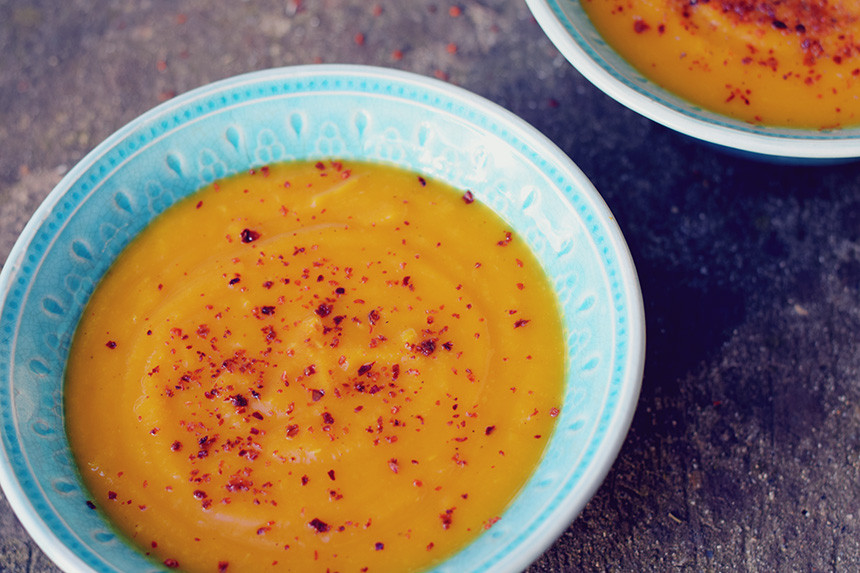 Butternut Squash Sweet Potato Soup
 Roasted Butternut Squash & Sweet Potato Soup