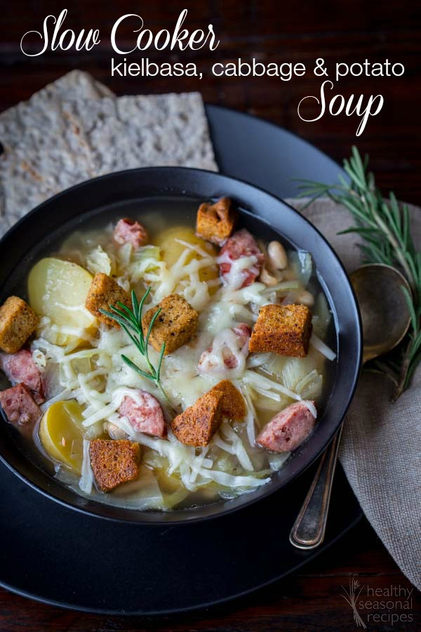 Cabbage And Potato Soup
 slow cooker kielbasa cabbage and potato soup Healthy