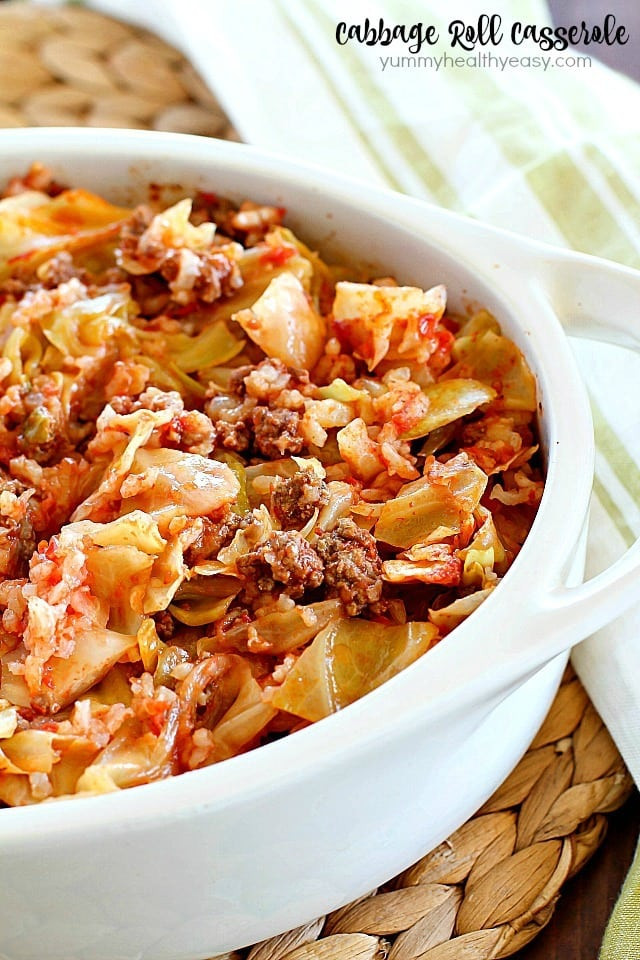 Cabbage Casserole Recipes
 Beef Cabbage Roll Casserole Yummy Healthy Easy